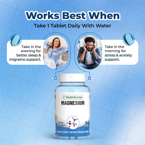 Magnesium 500mg - Relieves Cramps, Boosts Mood, Supports Sleep & Heart Health