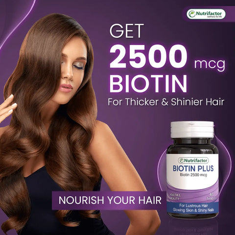 Biotin Plus - Best Biotin Tablets for Hair Growth Nutrifactor UAE