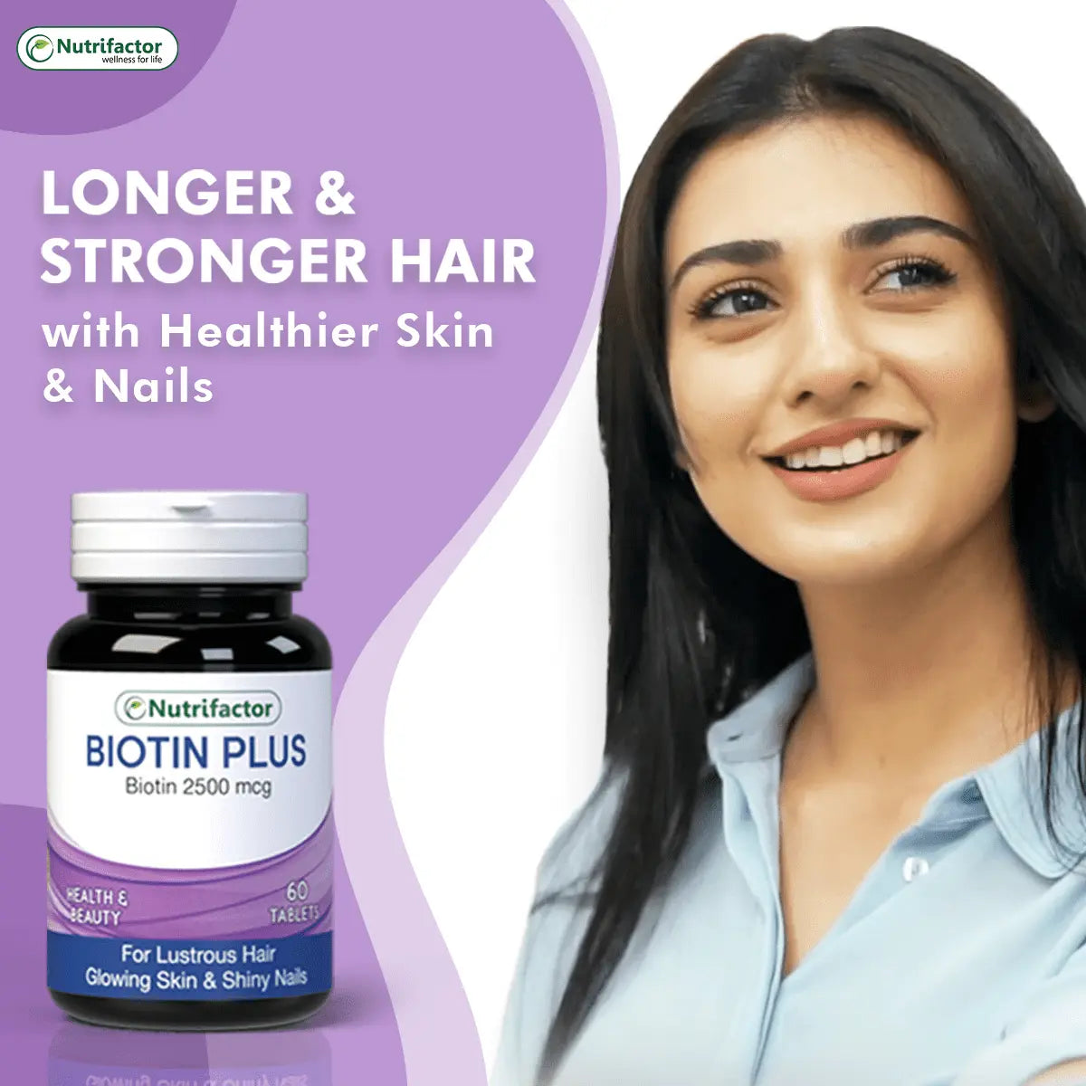 Biotin Plus - Best Biotin Tablets for Hair Growth Nutrifactor UAE