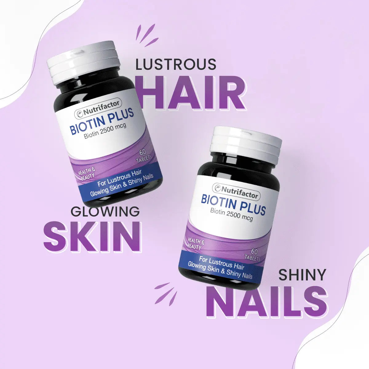 Biotin Plus - Best Biotin Tablets for Hair Growth Nutrifactor UAE