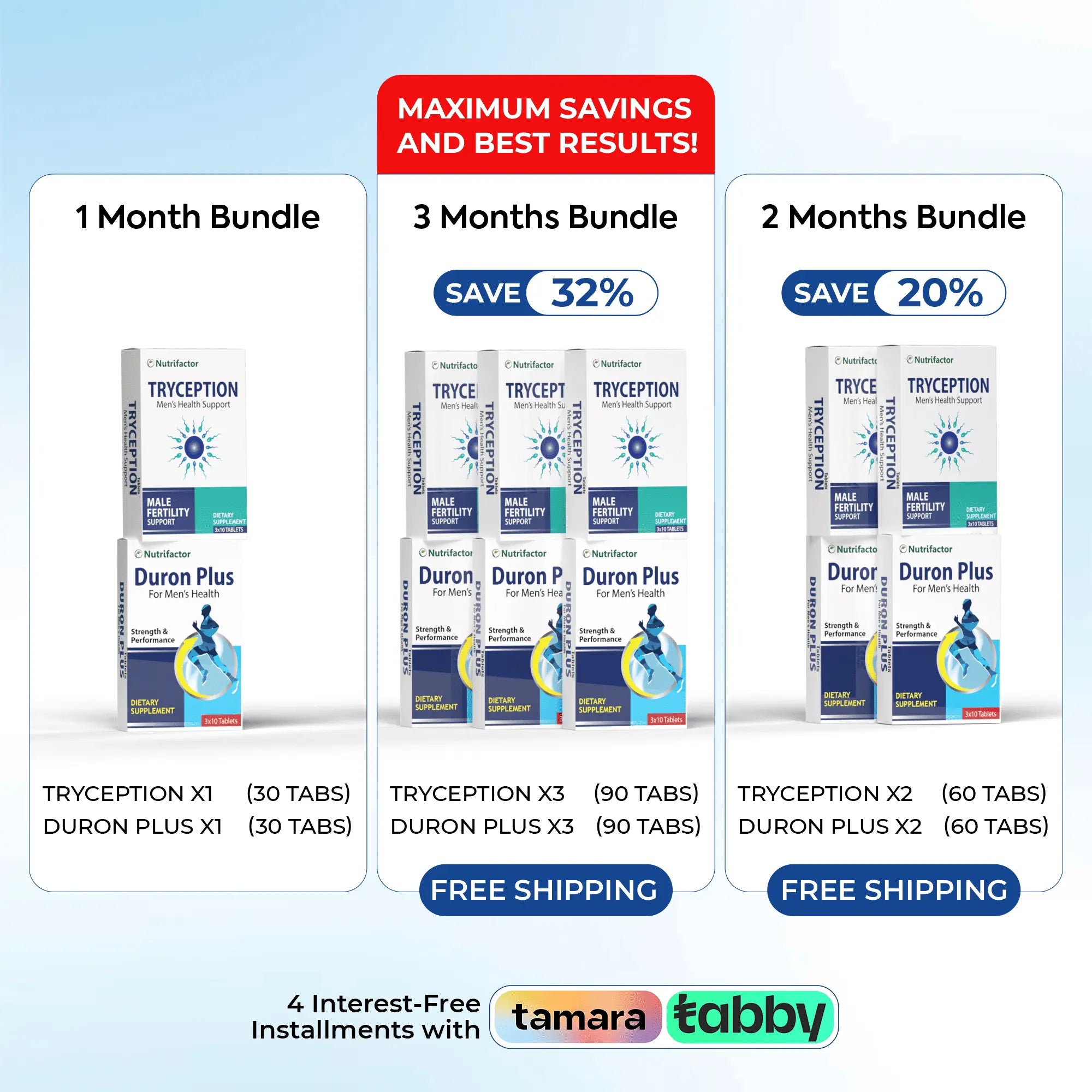 Duron Plus and Tryception (2x The Man) – Nutrifactor UAE
