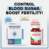 Tryception & Glucofactor - Male Fertility & Diabetes Support Bundle