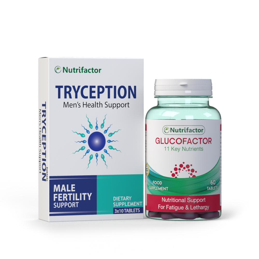 Tryception & Glucofactor - Male Fertility & Diabetes Support Bundle ...