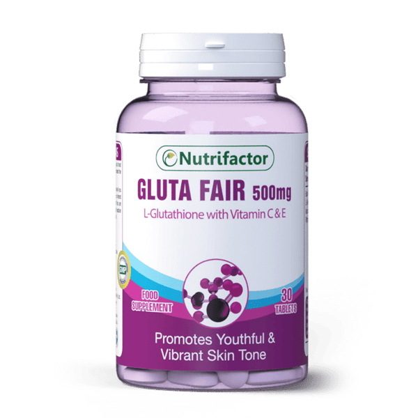 gluta glutathione 500mg Shop Gluta Fair with Glutathione 500mg, Vitamin C & E for Antioxidant  Support – Nutrifactor UAE
