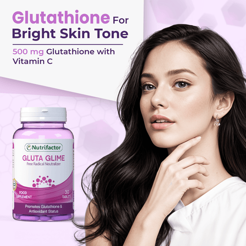 Gluta Glime - Advanced L-Glutathione, Vitamin C, E and ALA Supplement for Youthful Skin