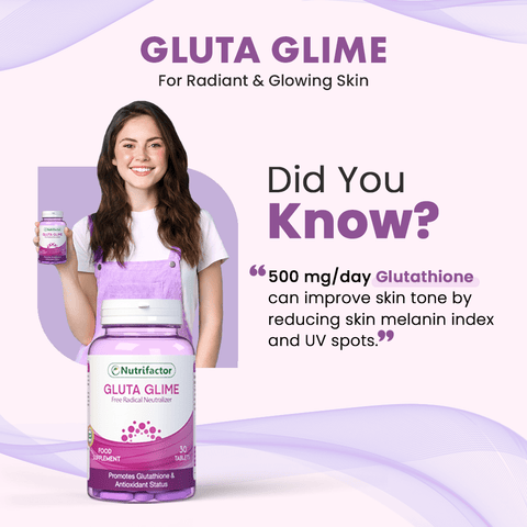 Gluta Glime - Advanced L-Glutathione, Vitamin C, E and ALA Supplement for Youthful Skin