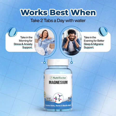 Magnesium 500mg - Relieves Cramps, Boosts Mood, Supports Sleep & Heart Health
