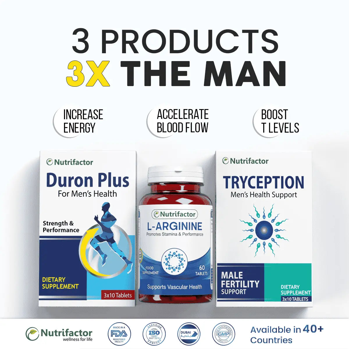 Men's Health Bundle (3x The Man) Nutrifactor UAE