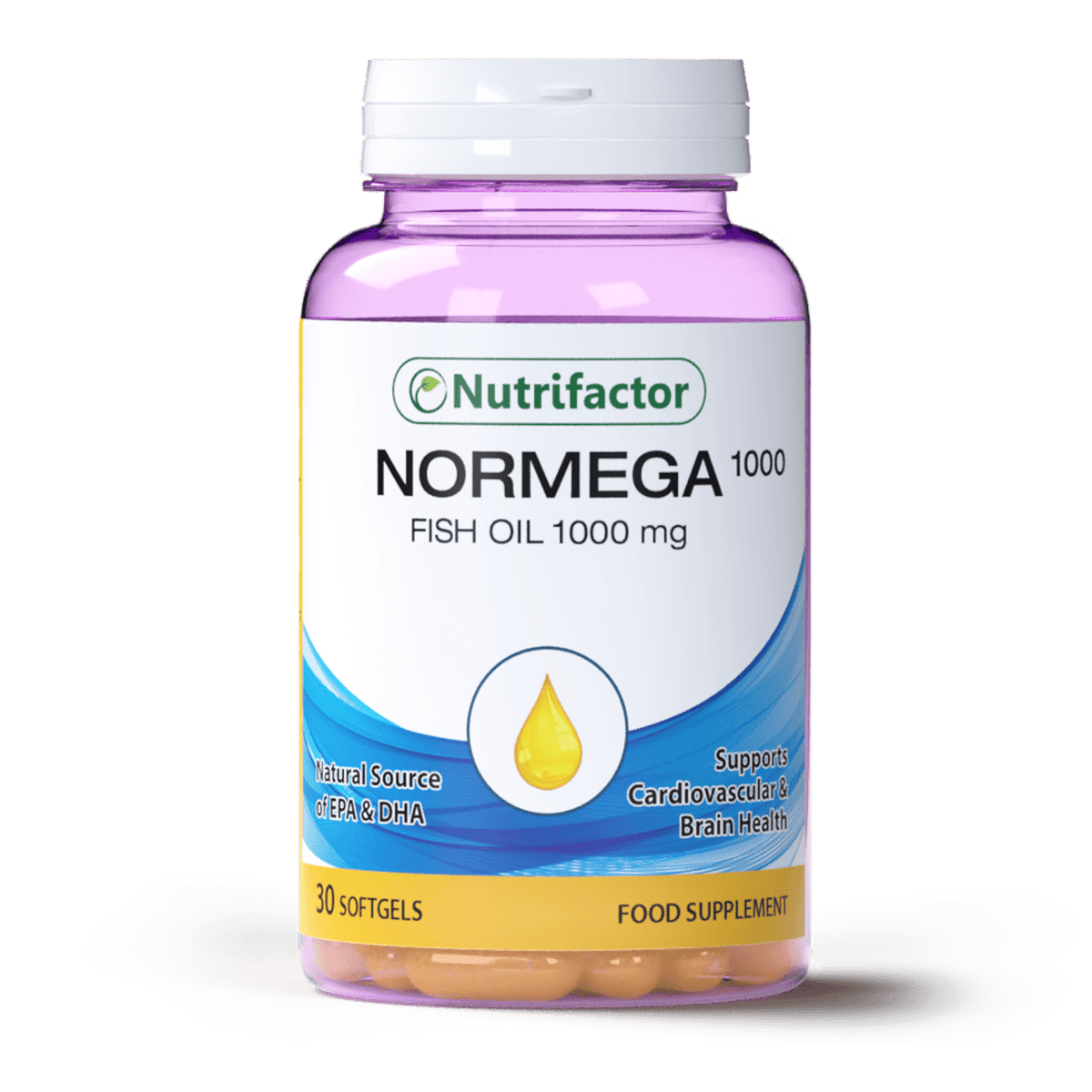 Normega 1000 - Omega-3 DHA & EPA Fish Oil Softgels for Heart, Vision & Joint Health