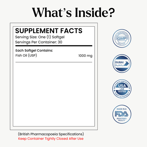 Normega 1000 - Omega-3 DHA & EPA Fish Oil Softgels for Heart, Vision & Joint Health